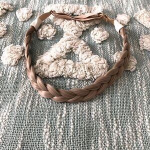 Ash blond (almost gray) braided hair headband
